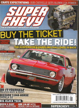 SUPER CHEVY 2010 JAN - RIDETECH CAMARO CPP NOVA,2048 HP IMPALA SS, CHEVELLE LSA